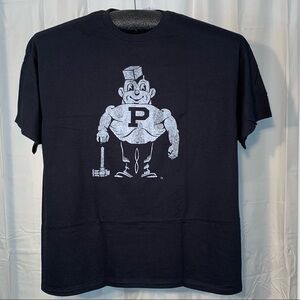 Main Gate NWT black Purdue Univ. “Boilermaker Pete” shirt sleeve tee shirt.